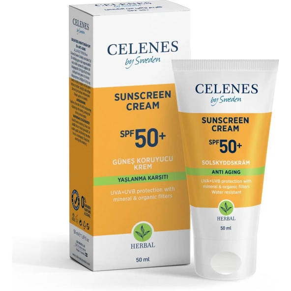 Celenes Herbal Spf 50 Yaşlanma Karşıtı Güneş Kremi 50 Ml