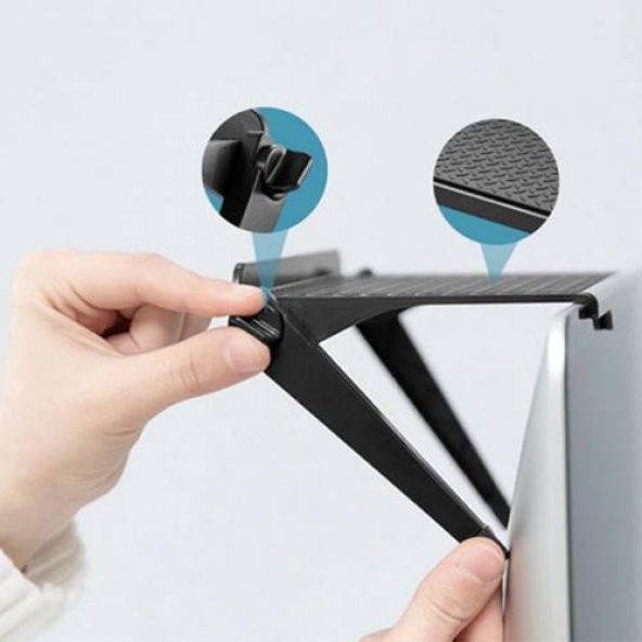 Polham Katlanabilir Laptop Standı Tv Üstü Stand Tutucu Çok Amaçlı Stand Laptop Stand TV Stand - 4