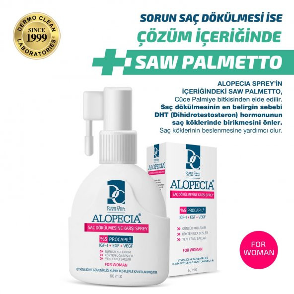 ALOPECİA PROCAPİL VE IGF İÇERİKLİ KADIN SAÇ SPREY (SERUM) 60 ML - 4