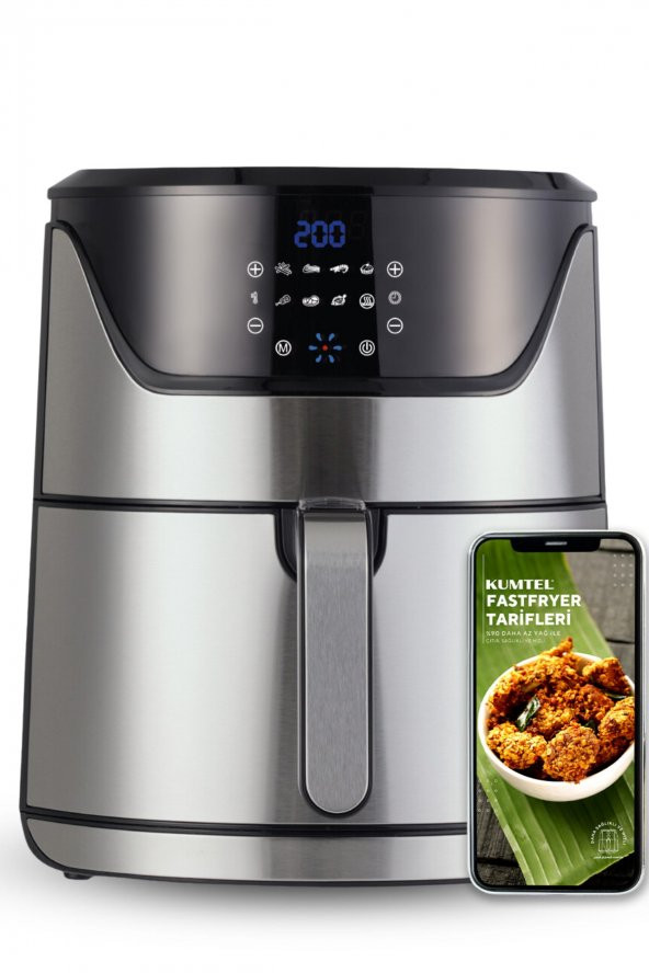 Kumtel İnox Digital Fastfryer (Yağsız Fritöz Airfryer)