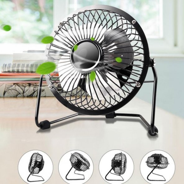 Soğutucu Serinletici Pervaneli Masaüstü Küçük Ayaklı Vantilatör Klima Usb Fan Metal Fan