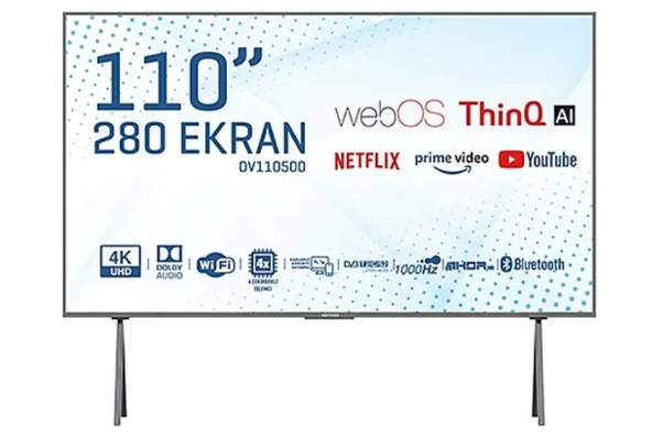 Onvo OV110500 110' 280 Ekran Uydu Alıcılı 4K Ultra HD webOS Smart LED TV