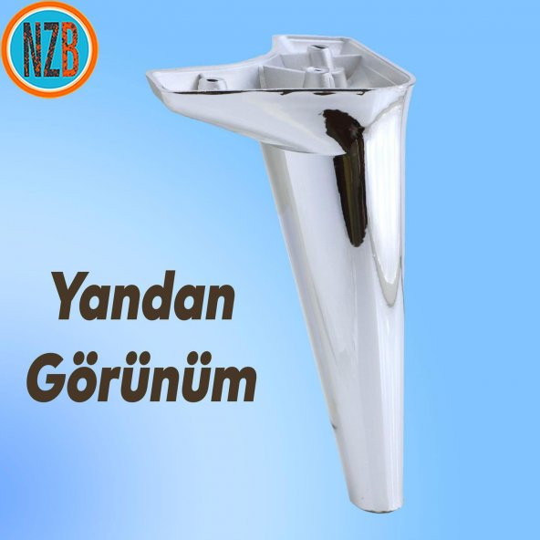 Mobilya Kanepe Çekyat Sehpa TV Ünitesi Baza Koltuk Ayağı Krom Renk 18 cm Ayak - 5