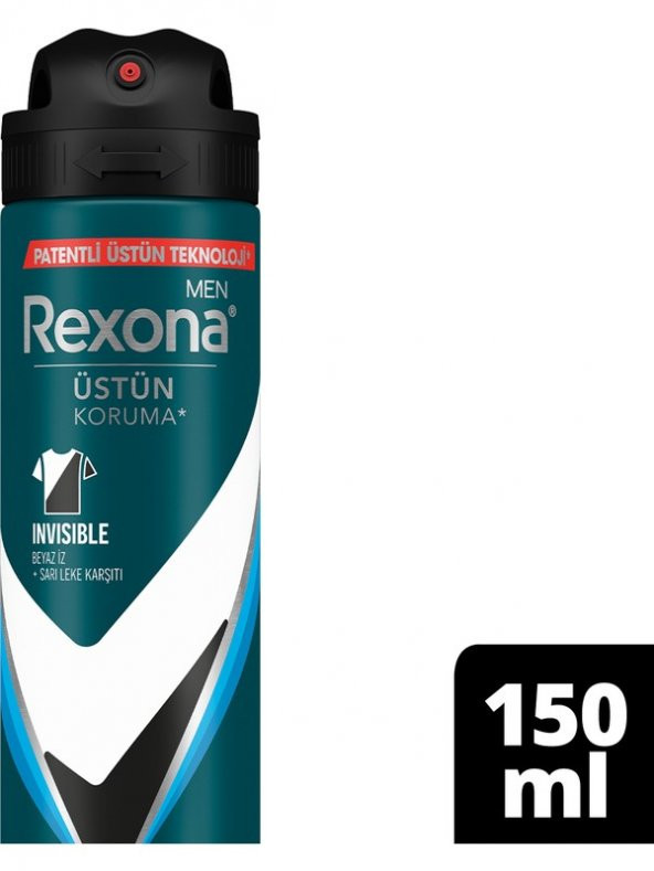 Rexona Men Erkek Sprey Deodorant Invisible Ice Fresh 72 Saat Kesintisiz Üstün Koruma 150 ml