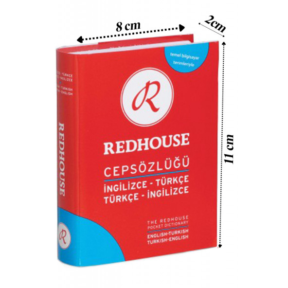 Redhouse Türkçe İngilizce Cep Sözlüğü Mavi 493 Sayfa 1 Adet 22.000 Red House İngilizce Sözlük Mini Boy Cep