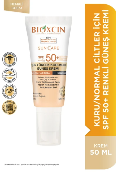 Bioxcin Kuru Ciltler İçin Renkli 50 Faktör Güneş Kremi 50 ml - 5