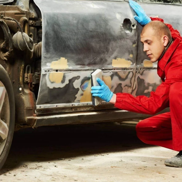 Pasta Cila Polisaj Süngeri Seti Kırmızı Kaliteli Su Zımparası Turuncu 150 mm 14 Parça Set - 6