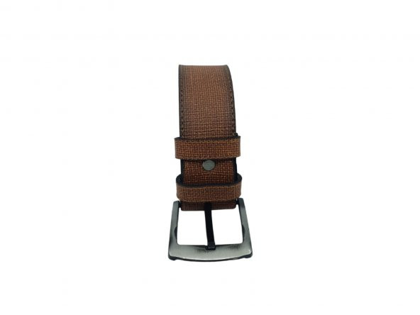 Zerhan Erkek Taba Suni Deri Kot Kemeri 4 cm - 4