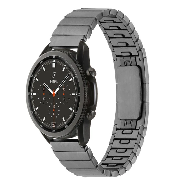 Samsung Galaxy Watch 46mm Zore KRD-82 22mm Metal Kordon Saat Değildir.  Gri