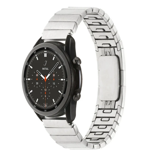 Samsung Galaxy Watch 46mm Zore KRD-82 22mm Metal Kordon Saat Değildir.  Gümüş