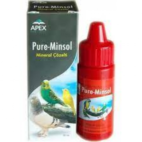 Apex Pure Minsol Kuşlar İçin Mineral Çözelti 30ml 2 Adet