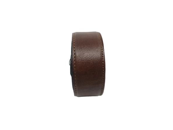 Zerhan Erkek Taba Klasik 3,5 cm Suni Deri Kemer - 4