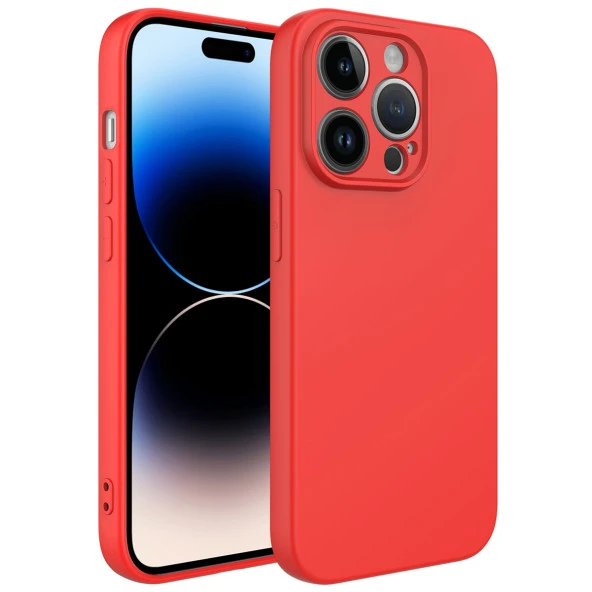 Apple iPhone 14 Pro Max Kılıf Zore Kamera Korumalı Mara Lansman Kapak Kılıf  Kırmızı
