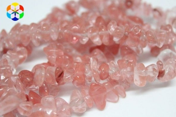 Gül Kuvars Taşı Doğal Küçük Taşlar50 adet - Resim 3