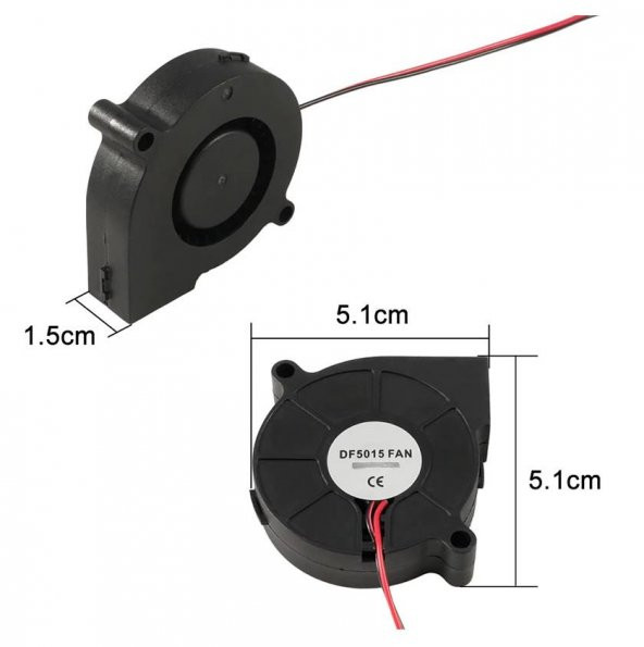 5015 Salyangoz Fan(12v) - Resim 3