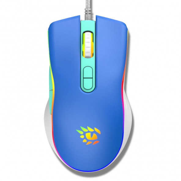 Katsuta T4-1665 Loot Makro Tuşlu Rgb Işıklı 7200dpi Drag Click Mavi Gaming Oyuncu Mouse