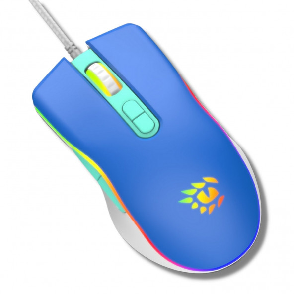 Katsuta T4-1665 Loot Makro Tuşlu Rgb Işıklı 7200dpi Drag Click Mavi Gaming Oyuncu Mouse - 4