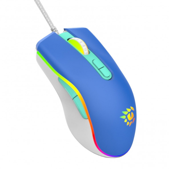 Katsuta T4-1665 Loot Makro Tuşlu Rgb Işıklı 7200dpi Drag Click Mavi Gaming Oyuncu Mouse - 5