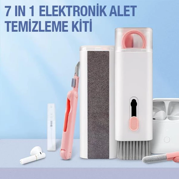 Polham 7in1 Klavye, Kulaklık, Telefon Detaylı Temizlik Seti, Fırçalı, Tuş Sökme Aparatlı Set - 2