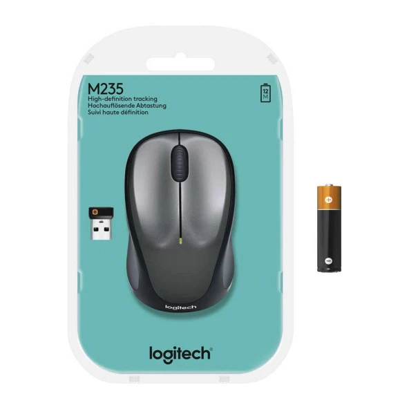 Logitech Siyah Kablosuz Mouse 1000 Dpi Optik Kablosuz Mouse - Resim 7