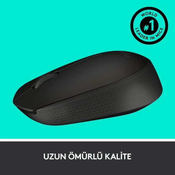 Logitech USB Alıcılı Kablosuz Kompakt Siyah Kablosuz Mouse - Resim 5