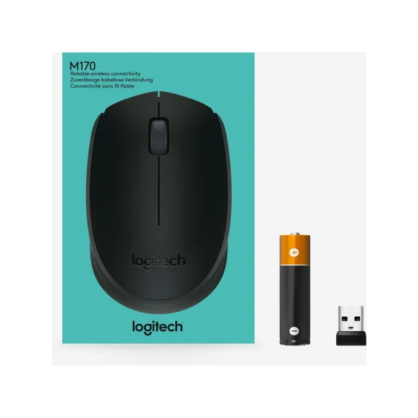 Logitech USB Alıcılı Kablosuz Kompakt Siyah Kablosuz Mouse - Resim 8