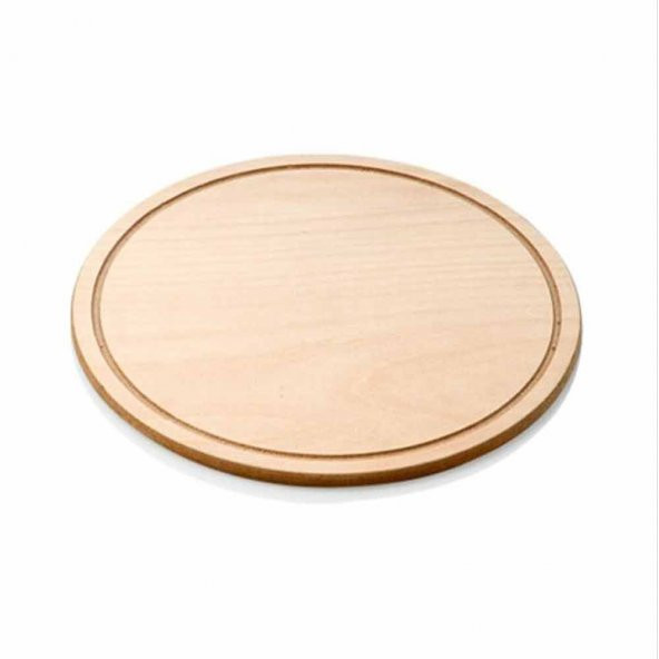 Ahşap Pizza Tabağı (Çap: 26 cm)