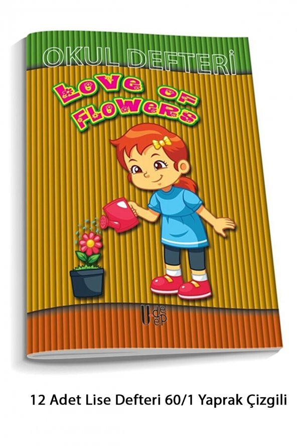 12 Adet Lise Defteri 60/1 Yaprak Çizgili - 2