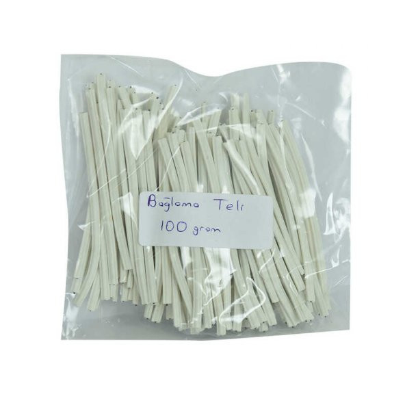 Bağlama Teli Tel Klips Pvc Kaplamalı Beyaz 100 Gr Takribi 100 Adetli 1 Paket - 3