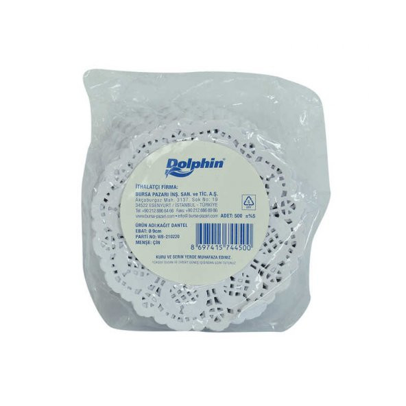 Kağıt Bardak Altlığı 9 Cm Dantel Desenli Beyaz 500 Adetli 1 Paket - 2