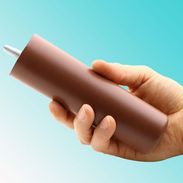 Mobilya Kanepe Koltuk Baza Yükseltme Yükseltici M8 Civatalı Incediş Destek Ayağı Ayakları Kahve 14cm - 4