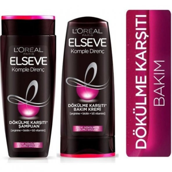 Elseve Komple Direnç Dökülme Karşıtı Bakım Seti 390 ml