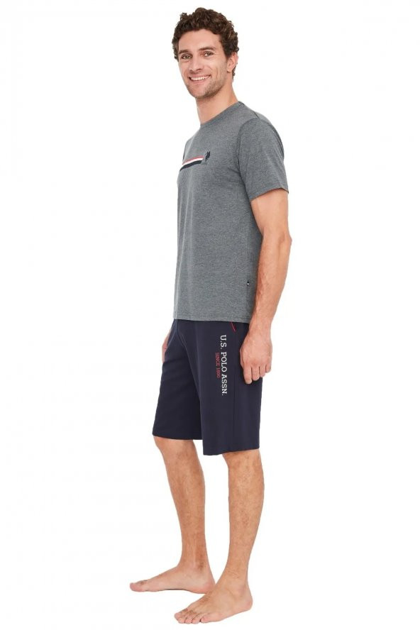 US Polo Assn Erkek T-shirt Şort Takımı 18661 - 5