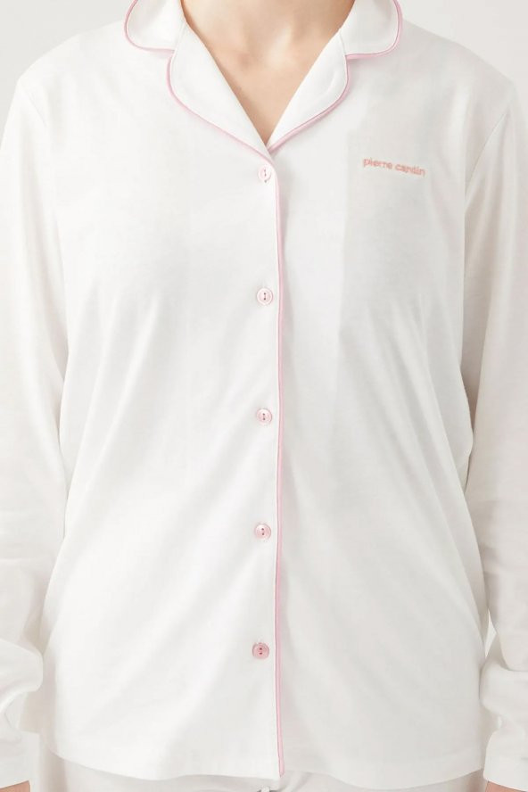 Pierre Cardin Kadın Gelin Modal Pamuk Gömlek Pijama Takımı 7717 Y - 5
