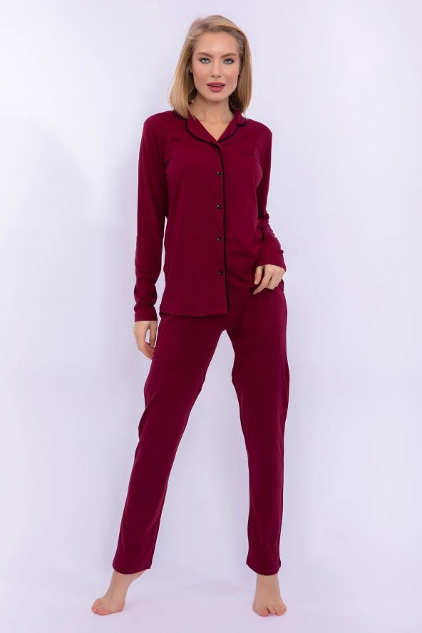 Pierre Cardin Kadın Gelin Modal Pamuk Gömlek Pijama Takımı 7717 Y - 6