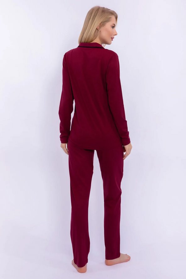 Pierre Cardin Kadın Gelin Modal Pamuk Gömlek Pijama Takımı 7717 Y - 8