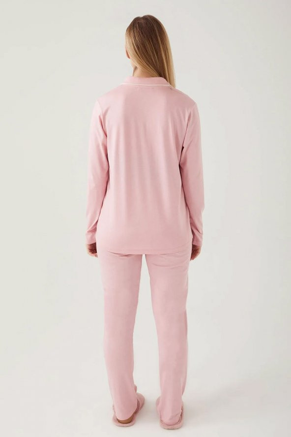 Pierre Cardin Kadın Gelin Modal Pamuk Gömlek Pijama Takımı 7717 Y - 10