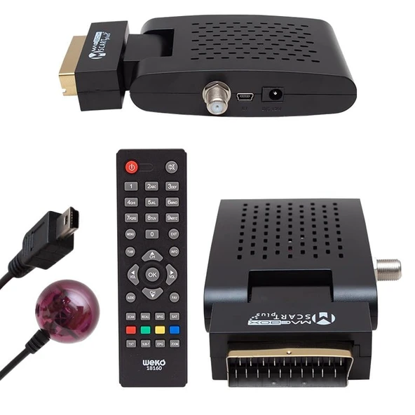 Magbox Scart Plus Mini Sd Scart Uydu Alıcısı Tkgsli Tüplü Televizyon İçin Scart Girişli Uydu Cihazı - 5