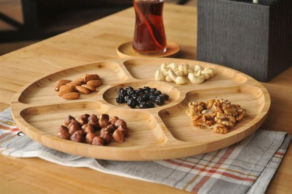 Oms Carina Dönen Bölmeli Servis Tabağı Küçük 9100 - 3