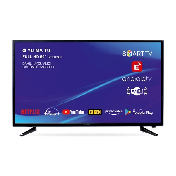 Yumatu 50'' 127 Ekran Uydu Alıcılı Full HD Android Smart LED TV