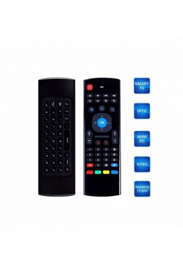 Kablosuz Şarjlı Klavyeli Akıllı Kumanda Tv Box Uyumlu Pg-8037 - 4