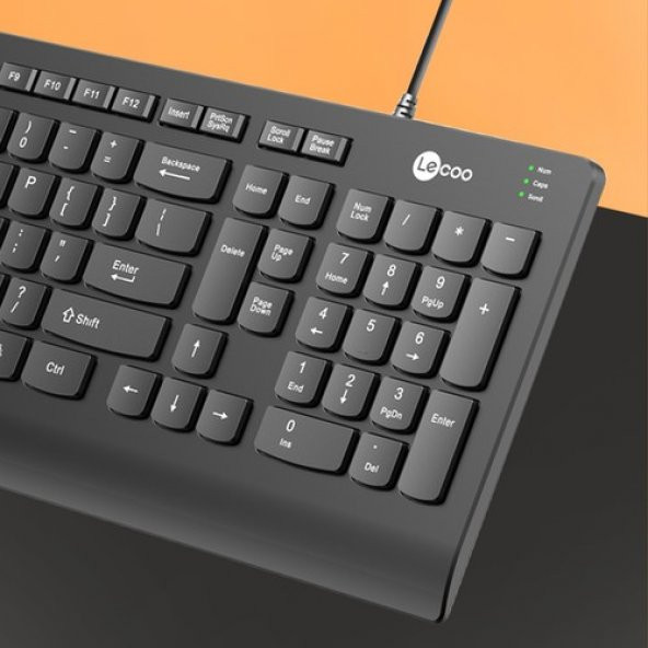 Lecoo KB103 USB Kablolu Türkçe Q Klavye Siyah - 2