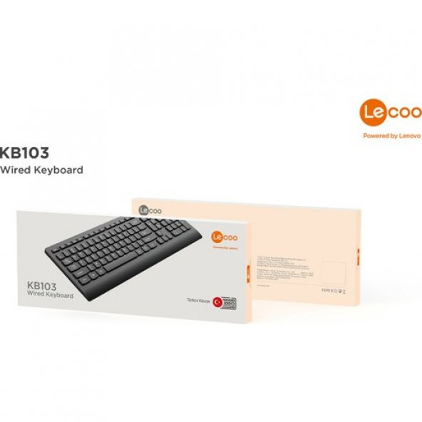 Lecoo KB103 USB Kablolu Türkçe Q Klavye Siyah - 9