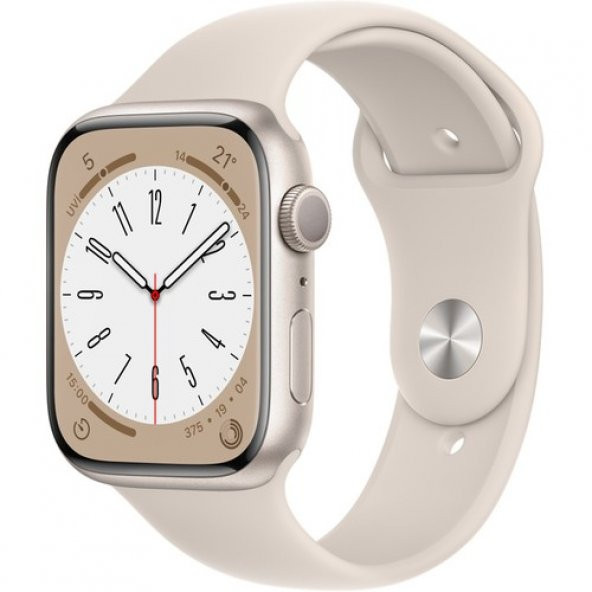 Apple Watch Series 8 Gps 45MM Starlight Aluminium Case With Starlight Sport Band - Regular MNP23TU/A