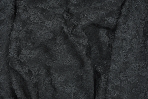 ÇİÇEK SİYAH RENK TEK KANAT Hazır dikilmiş Pileli Fon Perde 300*260 cm - Resim 8