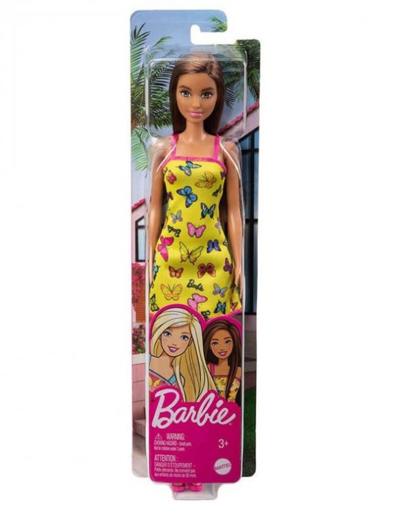 Barbie Şık Bebekler Sarı Elbiseli HBV08