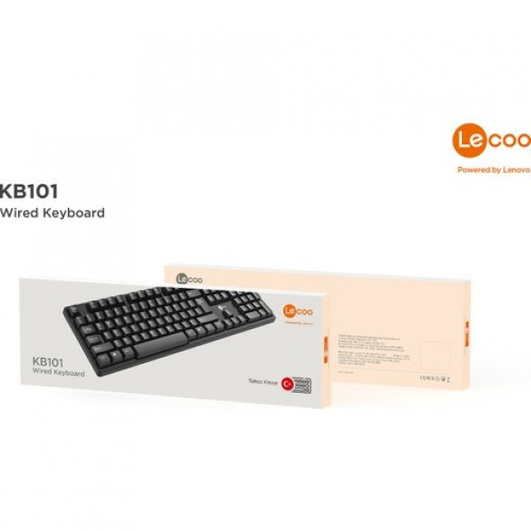Lecoo KB101 USB Kablolu Türkçe Q Klavye Siyah GKE - 8
