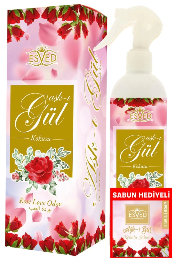 Gül Kokusu 400Ml Sprey Gül Kokusu Sabun 20 Gram Hediyeli