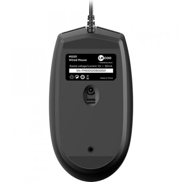 Lecoo MS101 USB Kablolu 1200DPI 3 Tuşlu Optik Mouse Siyah GKE - 4