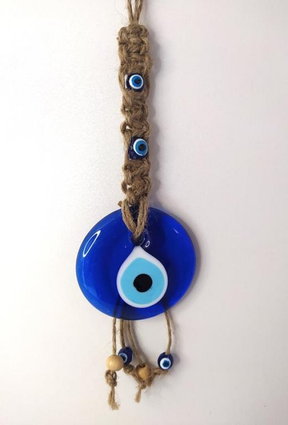 Cam Nazar Kötü Göz Kovucu Hand Made Ağaç Duvar Dekorasyonu Hasır Nazarlık Duvar Ağaç Ev Süsü - 2